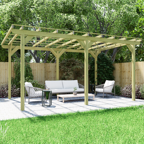 wooden pergola frame