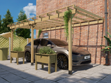 6m x 3m Wooden Lean to Pergola Carport Kit