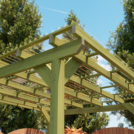 wayland wooden pergola clear roof product features