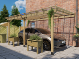 6m x 3m Wooden Lean to Pergola Carport Kit