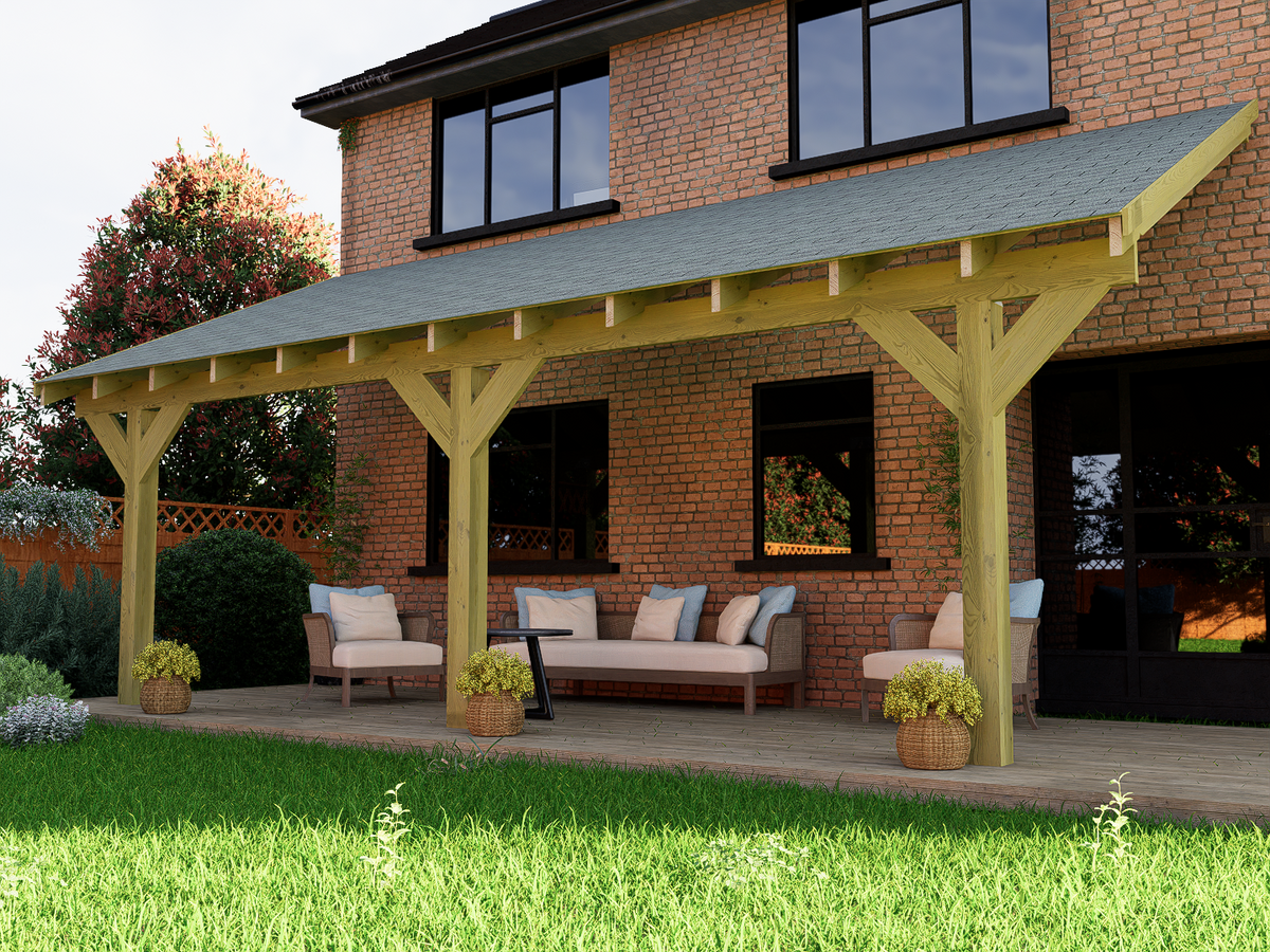 Premium Lean to Wooden Gazebo DIY Kits – Timbakit