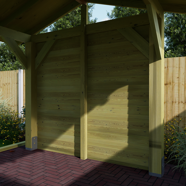 2.4 metre wooden gazebo side panel kit 01