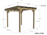 Wayland Clear Pergola Kit - Freestanding Pergola with Clear Roof