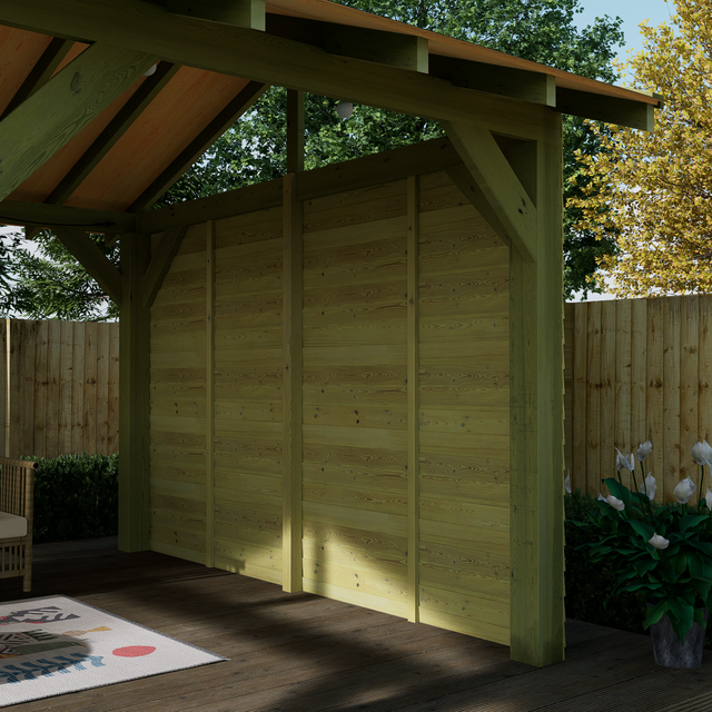 3.6 metre wooden gazebo side panel kit 01