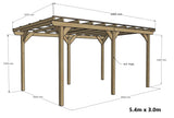 Wayland Wooden Pergola Kit - Freestanding Pergola Frame Only