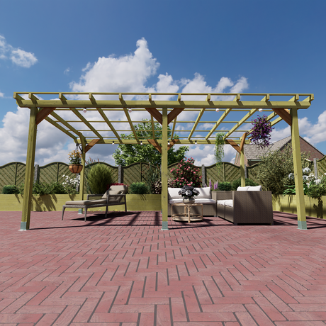 wayland wooden pergola frame kit 6m x 3m