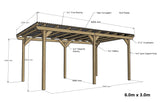 Wayland Clear Pergola Kit - Freestanding Pergola with Clear Roof