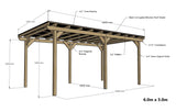 Wayland Black Pergola Kit - Freestanding Pergola with Black Corrugated Roof