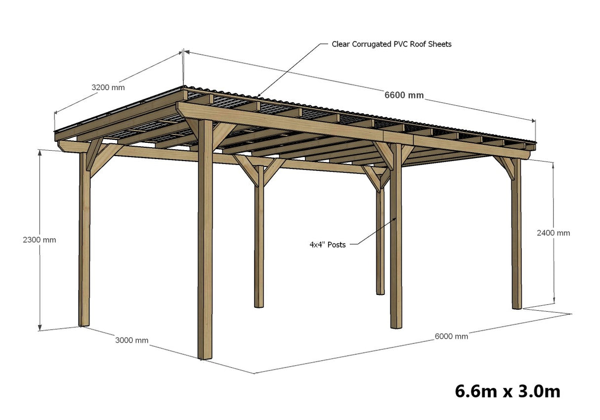 Wayland Clear Pergola Kit - Freestanding Pergola with Clear Roof