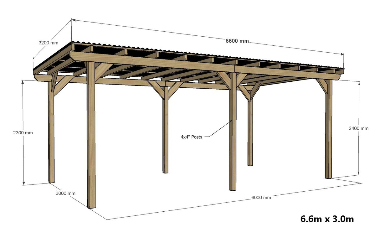 Wayland Black Pergola Kit - Freestanding Pergola with Black Corrugated Roof