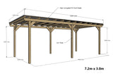 Wayland Clear Pergola Kit - Freestanding Pergola with Clear Roof