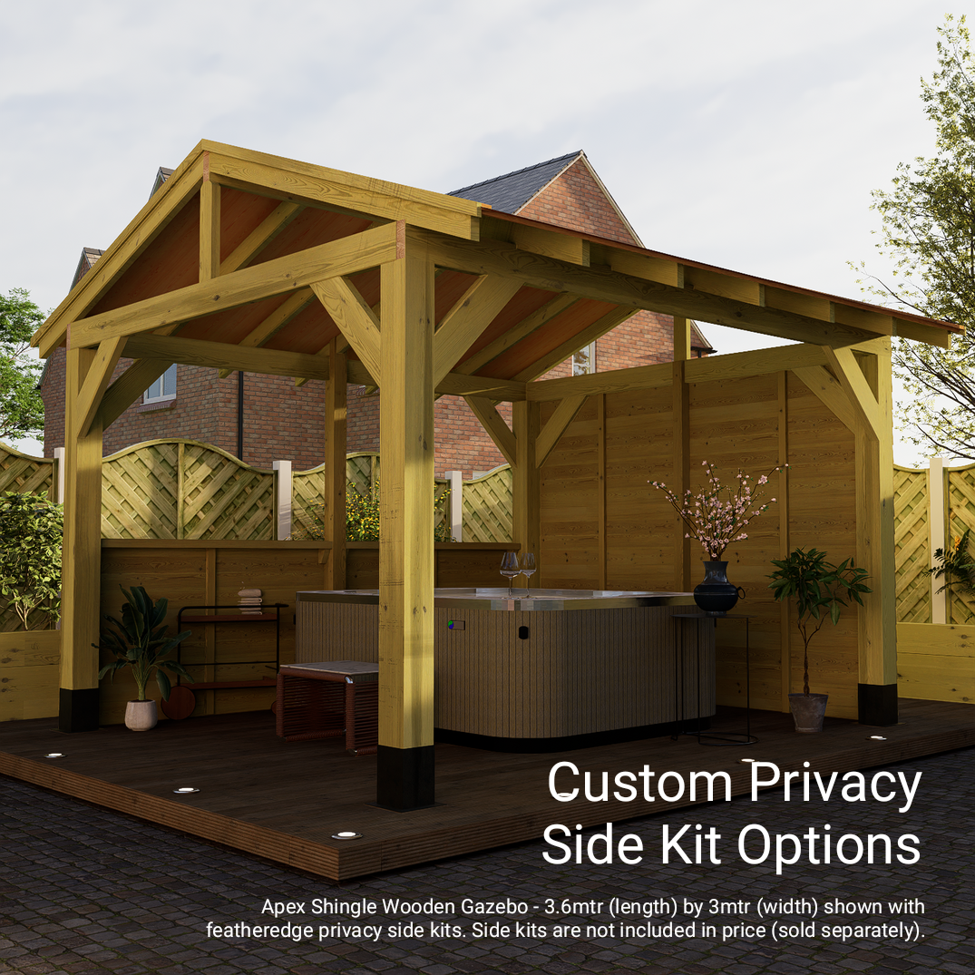 Wooden gazebo side kits