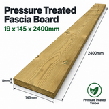 Pressure Treated Fascia Board 19x145x2400mm