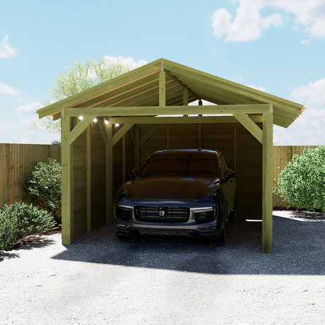 Timber carport shelter