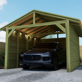 Single bay wood carport