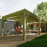 Large Wooden Pergola with Clear Roof | Wychwood Plus Clear