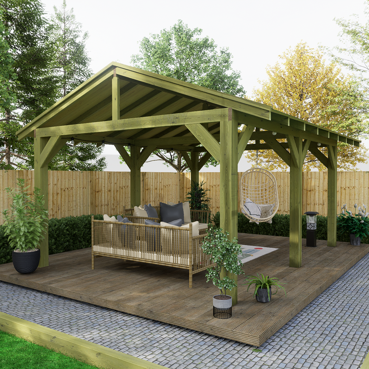 large wooden gazebo kit