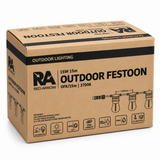 15m Outdoor Festoon Lighting Kit - Warm White