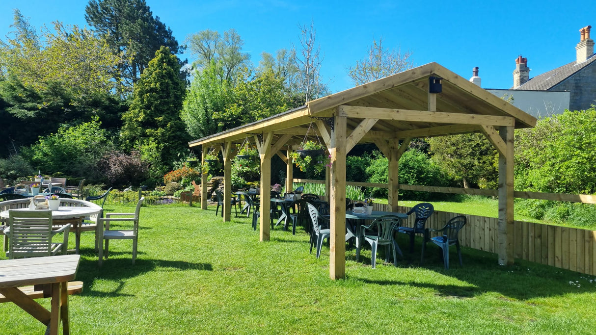 9m x 3.6m Wooden Gazebo Kit